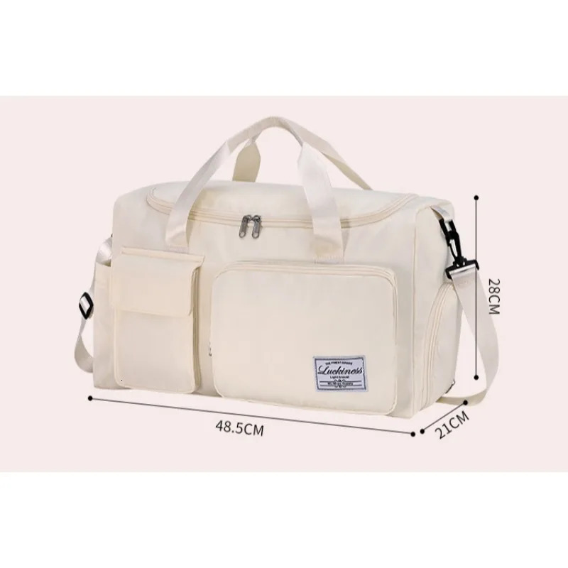 Largecapacity Handheld Shoulder Strap Waterproof Luggage Bag Storage Travel Multilayer 250311