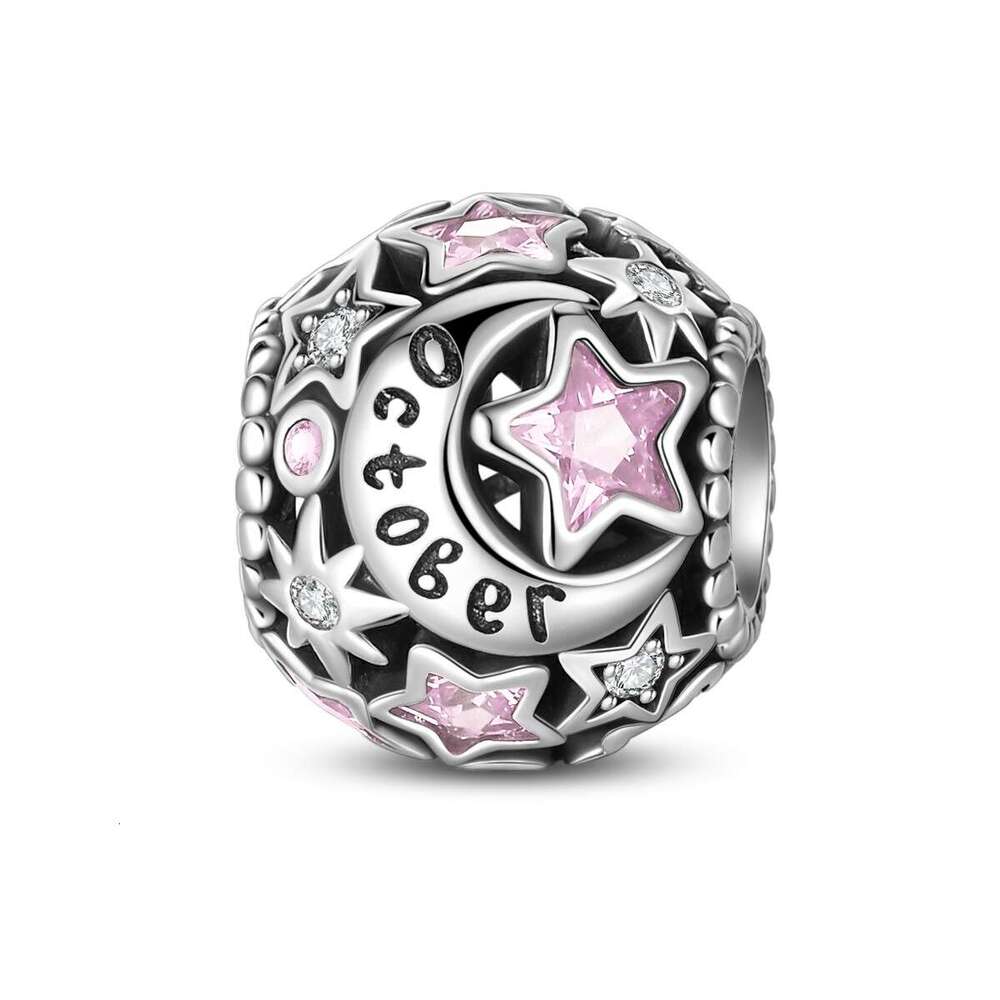 925 Sterling Silver birthstone Charms pendant beads bead Fit DIY jewelry accessories bracelet design new style fashion jewelry gift for women