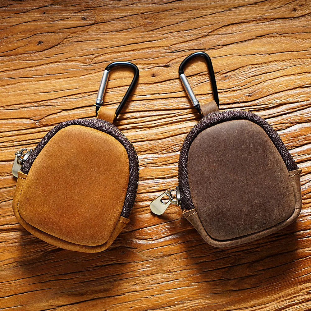 Original leather car key butler stand mens multifunctional wallet womens cowhide zipper coin 250311