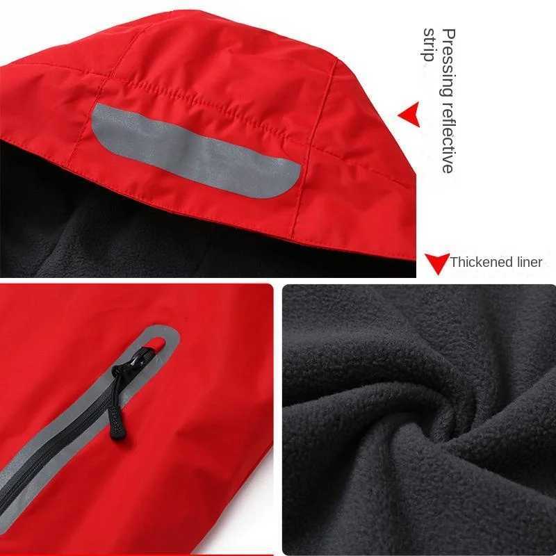 New outdoor jacket two-piece set reflective and cold-proof overalls custom tooling windproof waterproof and warm thickenedT250311