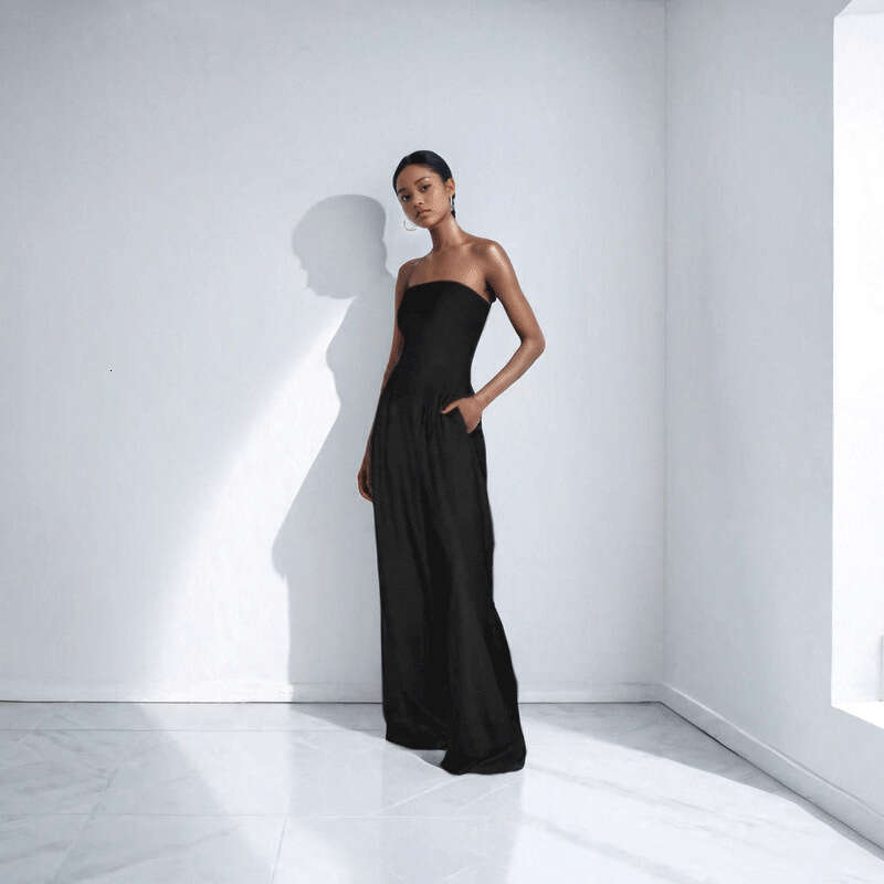 2025 Spring New Women's Clothing Style Fashionable Slimming Skincare Wide Leg Pants Long Jumpsuit For Women KLMY