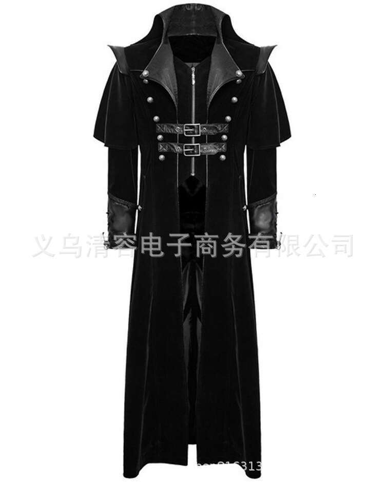 New Gothic Style Stage Performance Vampire Coat, Men's Trench Coat