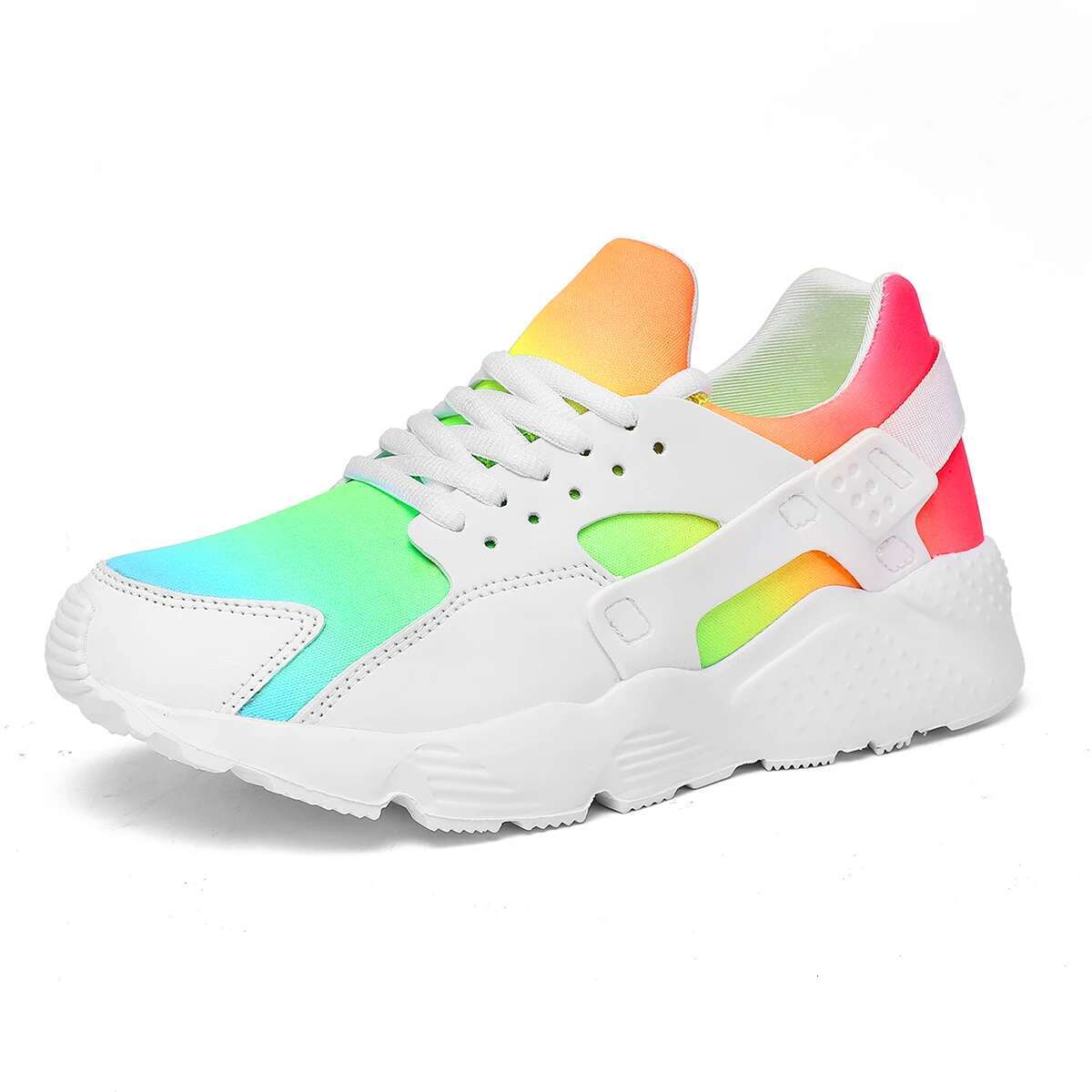 2025 New Rainbow Designer Trendy Fashion Sneakers Wedge shaped Women's Vulcanized Breathable Comfortable Casual Women's Shoes