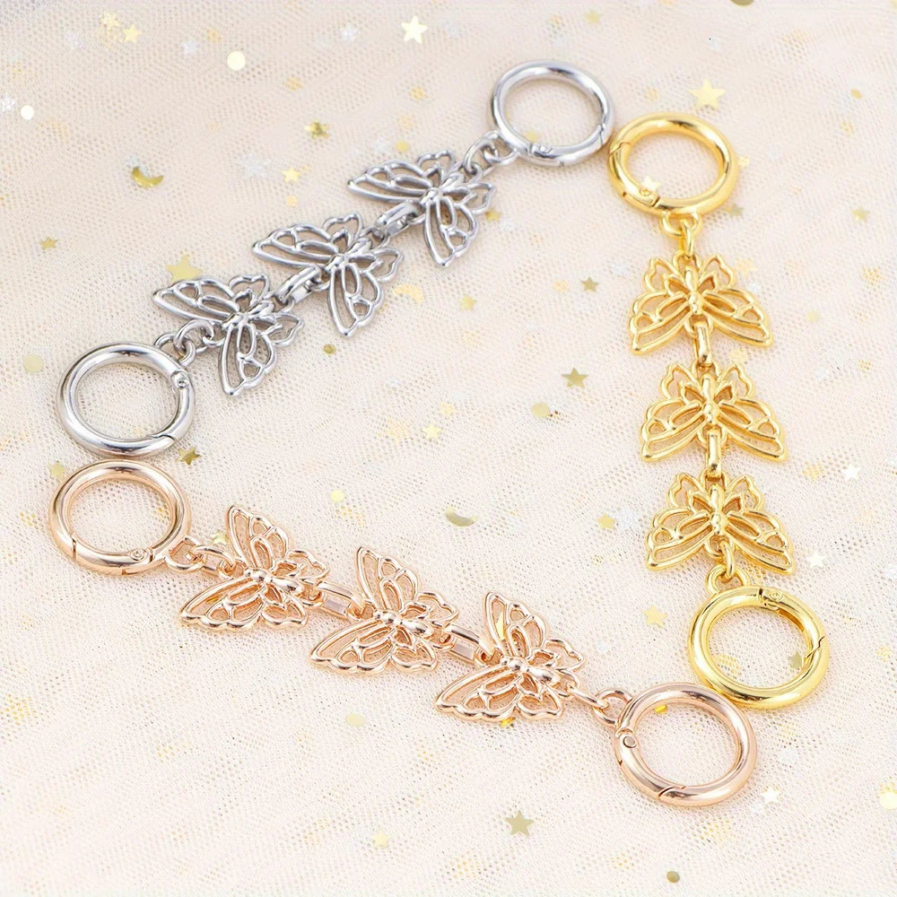 1PC Butterfly Purse Extender Chain Bag Strap Handbag Shoulder DIY Metal 250311