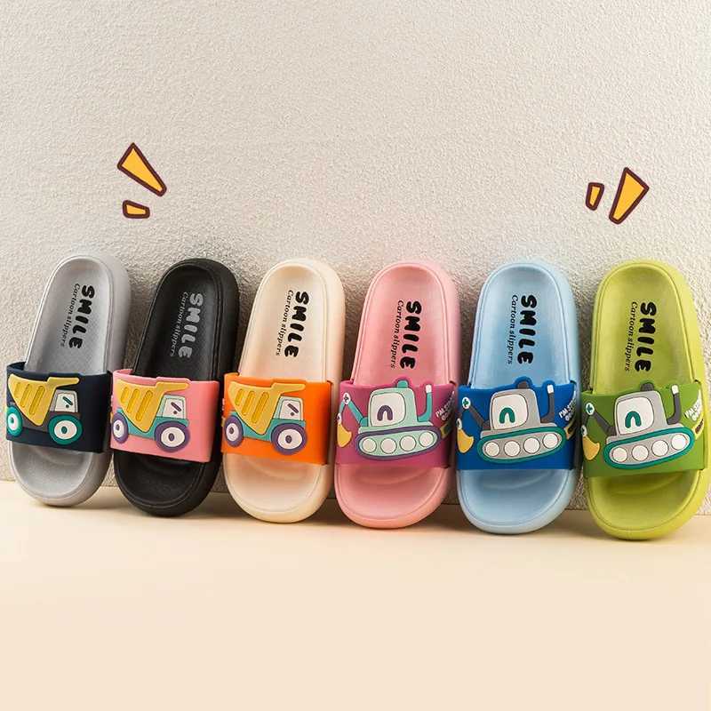 New Child Summer Shoes Boy Girl Sandals Cute Cartoon Slippers Parent-child Indoor Shower Non-slip Kid sand beach Sandal SlippersT250311
