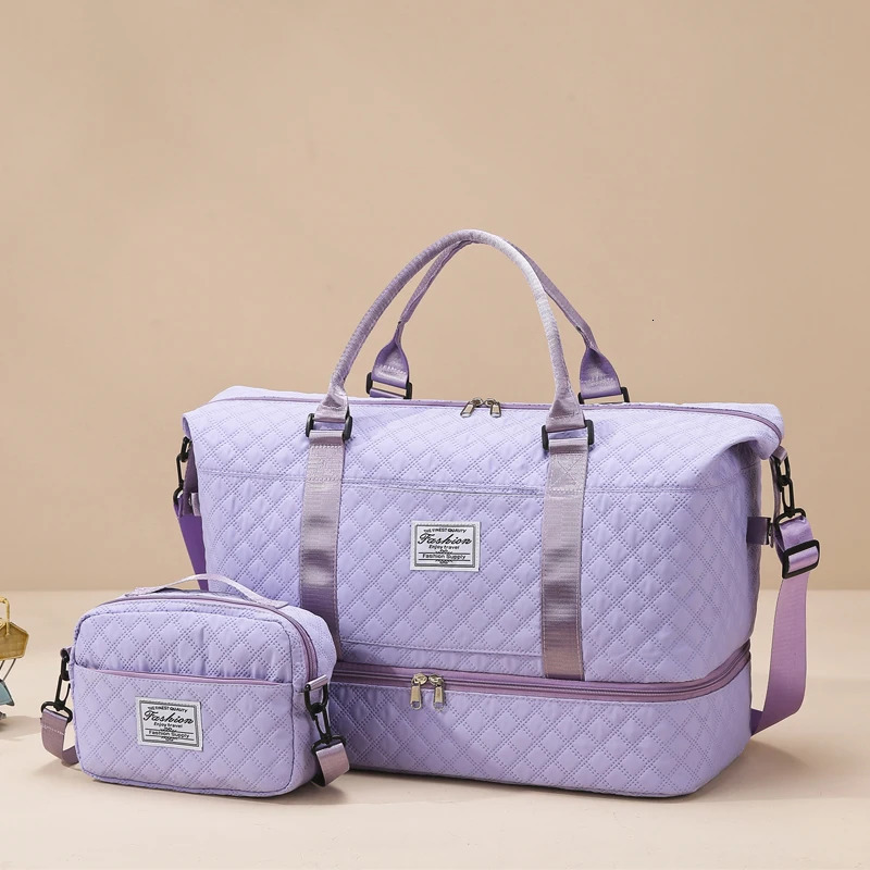 Large Capacity Travel Duffle Bag Sports Fitness Gym Yoga Tote Weekender Overnight Luggage Suitcase Organizer 250311