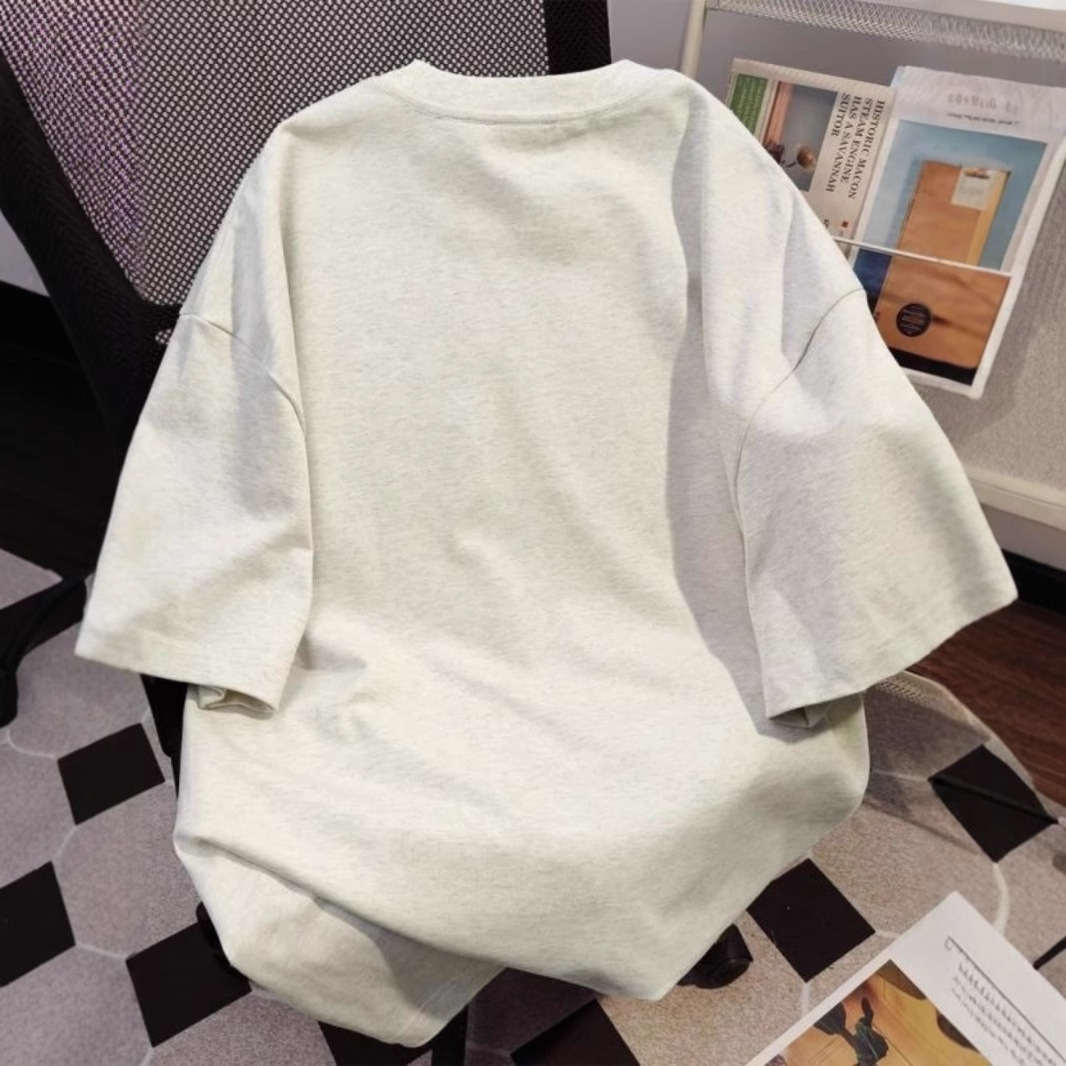 New cotton cat printed short sleeved designer women's T-shirt versatile, niche cute top 25 trendy styles to show off weight1