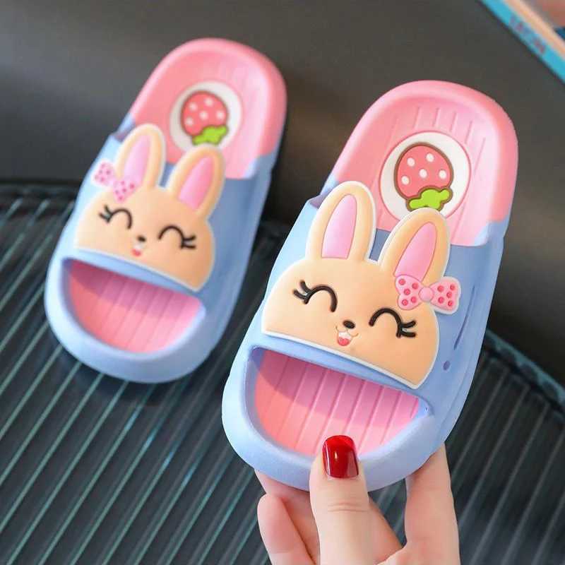 Childrens slippers summer womens cute home decor parent-child male dinosaur princess indoor bathroom anti slip soft soleT250311