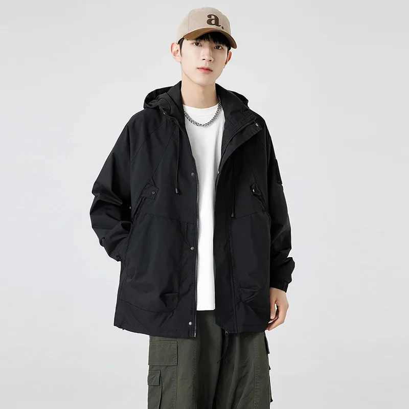 2024 Spring And Autumn Waterproof Outdoor Jacket Men Womens Same Style Jacket Machinery Workwear Mens WindbreakerT250311