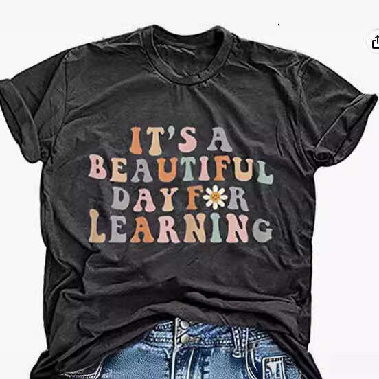 New it is Beautiful Day printed women's t-shirt with versatile temperament for 2025, new trendy clothing ins