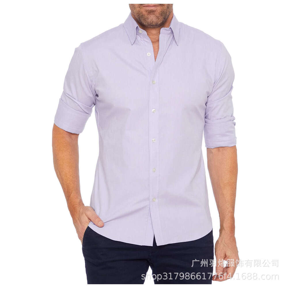 Men's Four Seasons Leisure Oxford Cloth Shirt Slimming Business Edition Anti access Zipper Design for 2025 New Casual Fashion Trendy Clothing