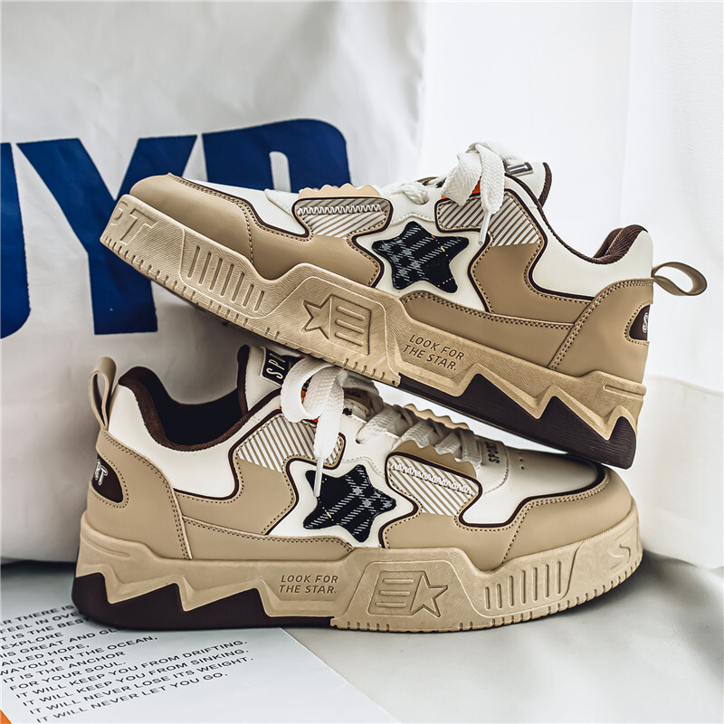 Men's Sports Shoes 2025 Designer's New Breathable Sports Casual Board Shoes, Star Trend Versatile Youth Niche Design Fashion Shoes