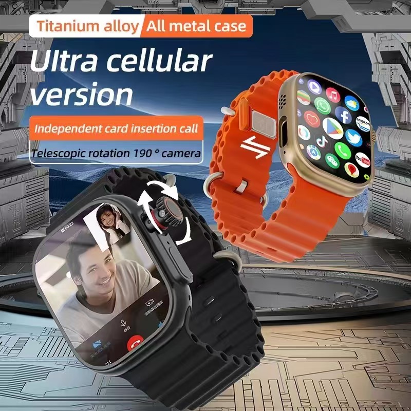 Smartwatch Ultra Cellular 4G 5G Carte Insert WiFi Bouton Appuyez sur l'écran AMOLED sous la carte INSERT FULL NETCOM SETTOM KING KING