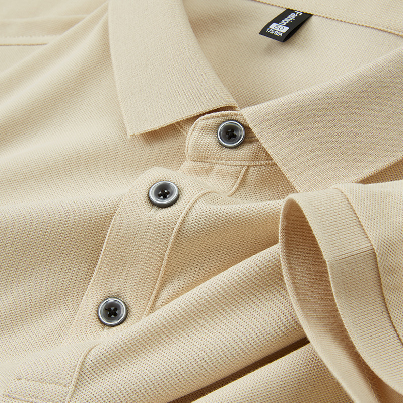 Ribbed collar short sleeved polo shirt for business and leisure, light luxury men's clothing, 2025 summer new cool T-shirt tracksuit