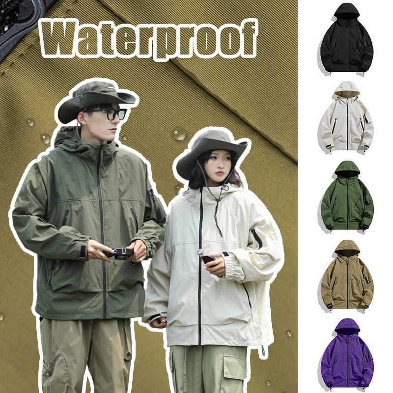 Autumn Hiking Jacket Men Windproof Waterproof Hooded Women Jacket Outdoor Hiking Camping Climbing Fishing Hunting Couple JacketT250311