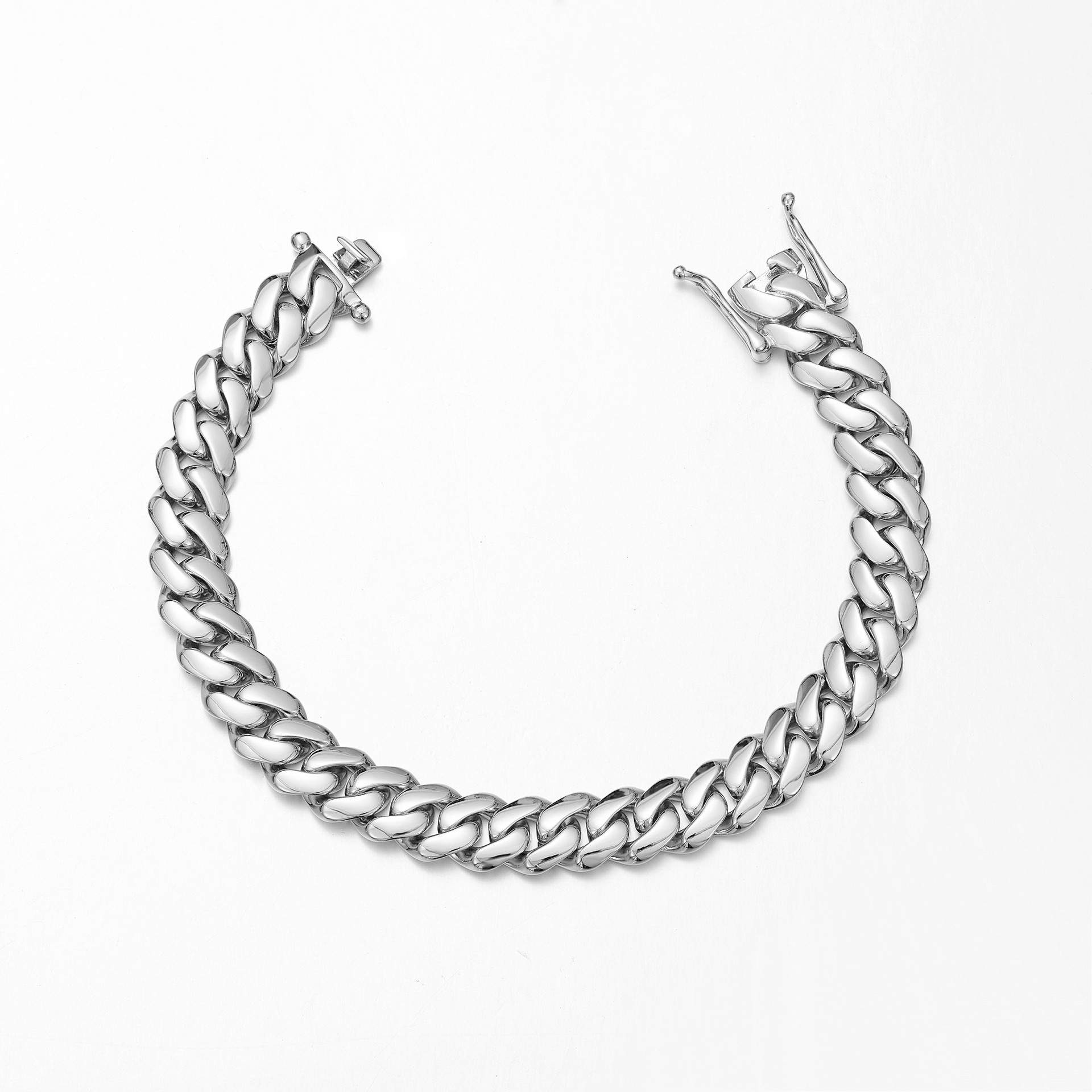 10mm-22mm Solid Stainless Steel Miami Cuban Chain Necklace Bracelet Jewelry For Men