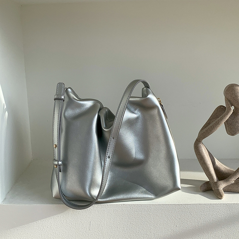 Women's Fashion Pleated Tote Bag with Large Capacity - Versatile Shoulder Bag