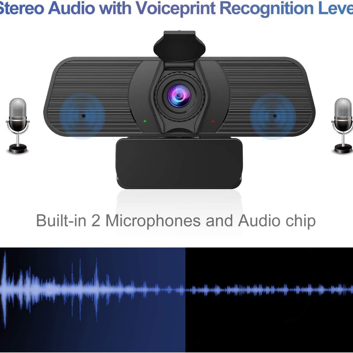 Professional USB Webcam with Integrated Microphone for Remote Collaboration - Ideal for Desktops and Laptops
