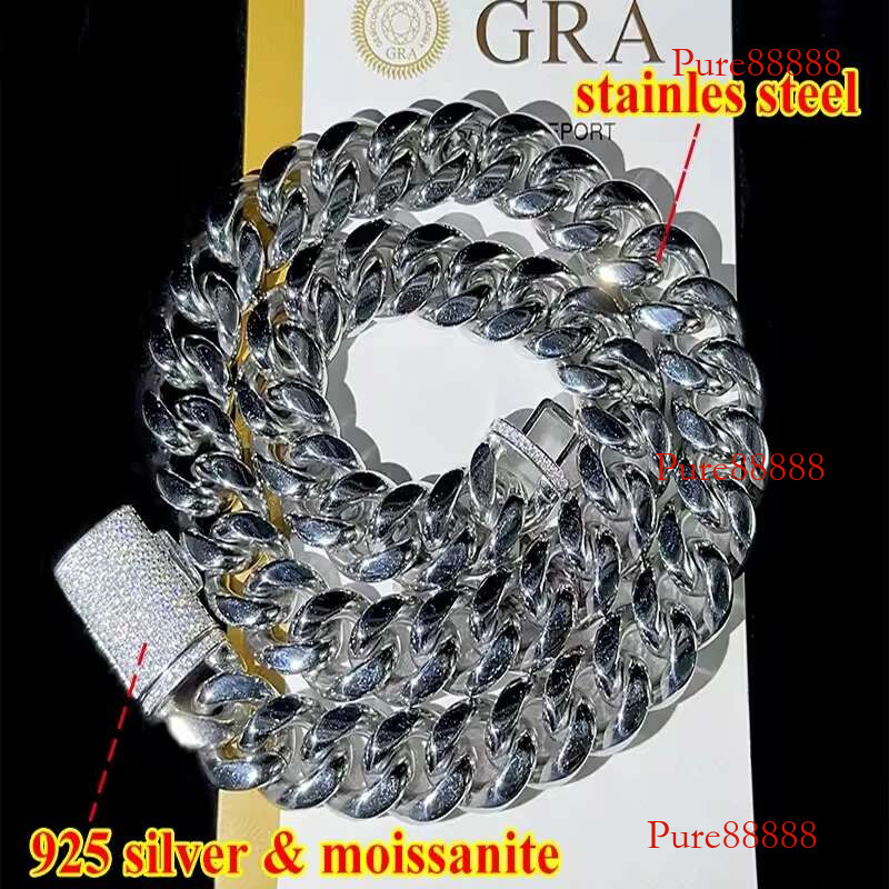 Nicomars Bracelet Hip Hop Original Sterg Sier Jewelry Moisssanite Dia Cuban Necklace