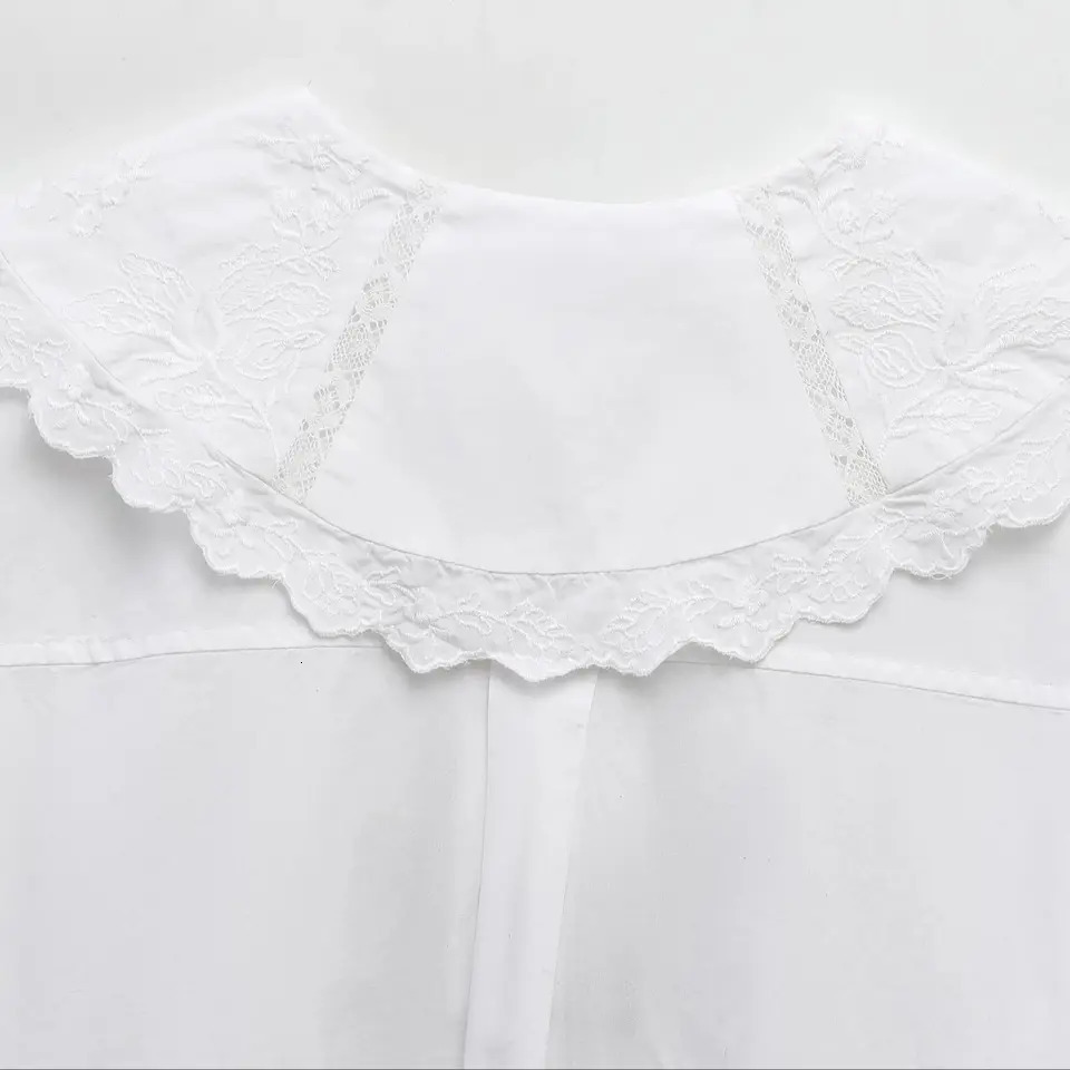 TRAFSHE Women Spring Autumn Long Sleeve Single Breasted Lace Up Doll Collar Blouse Street Clothing Shirt Chic Ladies Top 0881001 250311