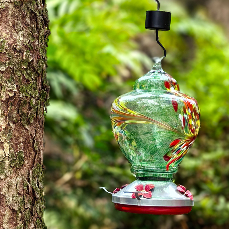 Bird feeders bird feeders outdoor feeders hanging courtyard garden glass models hummingbird water feeders