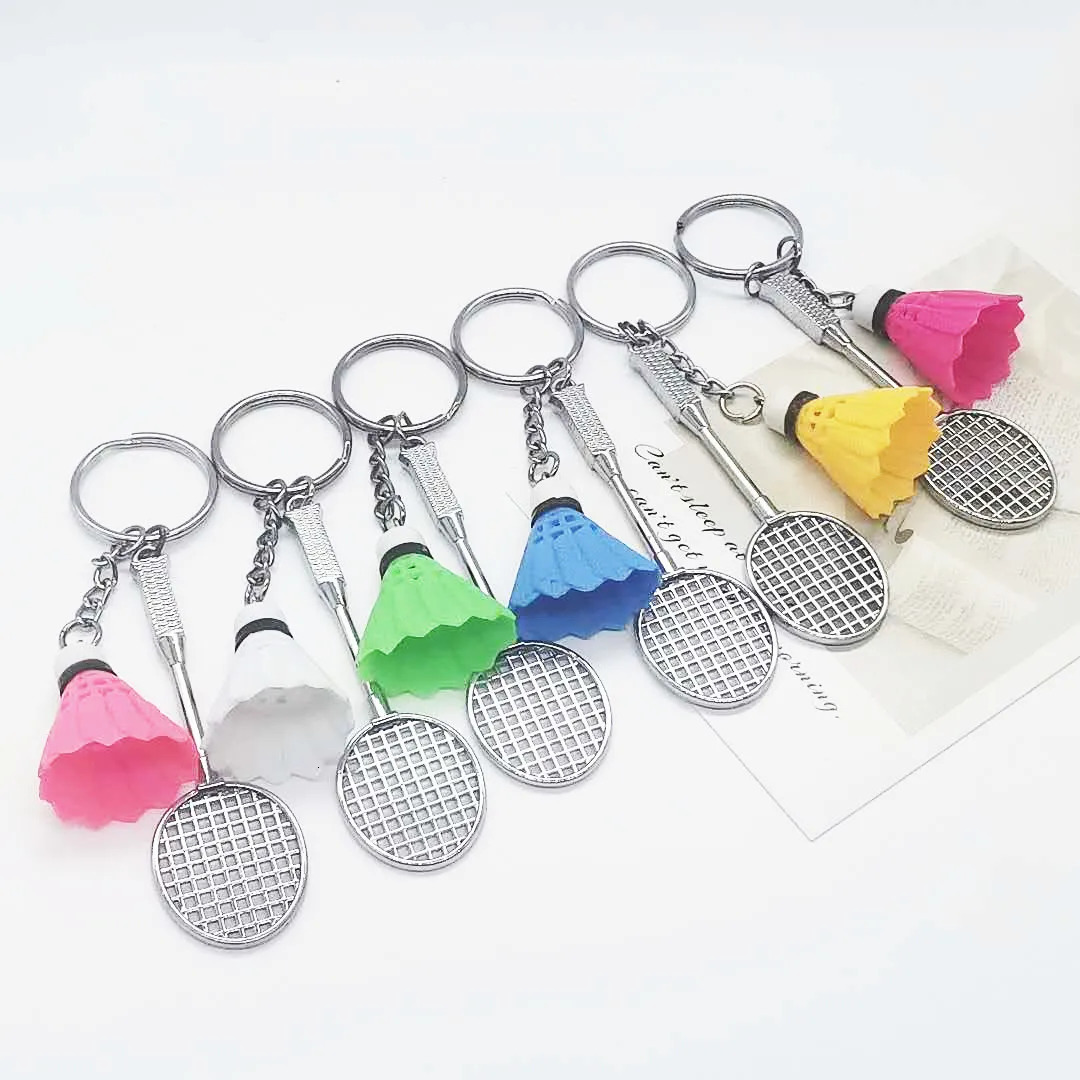 12Pcs Badminton Keychain Pendant Gift Badminton Keyring Mini Crafts Cartoon Badminton Pendant 250305
