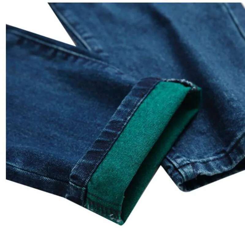 2025 Fashion Original Designer High-quality Men s Wavy Slim Fit Black Blue Denim Pants Men's Jeans Worn out Street Hip hop Casual Pants