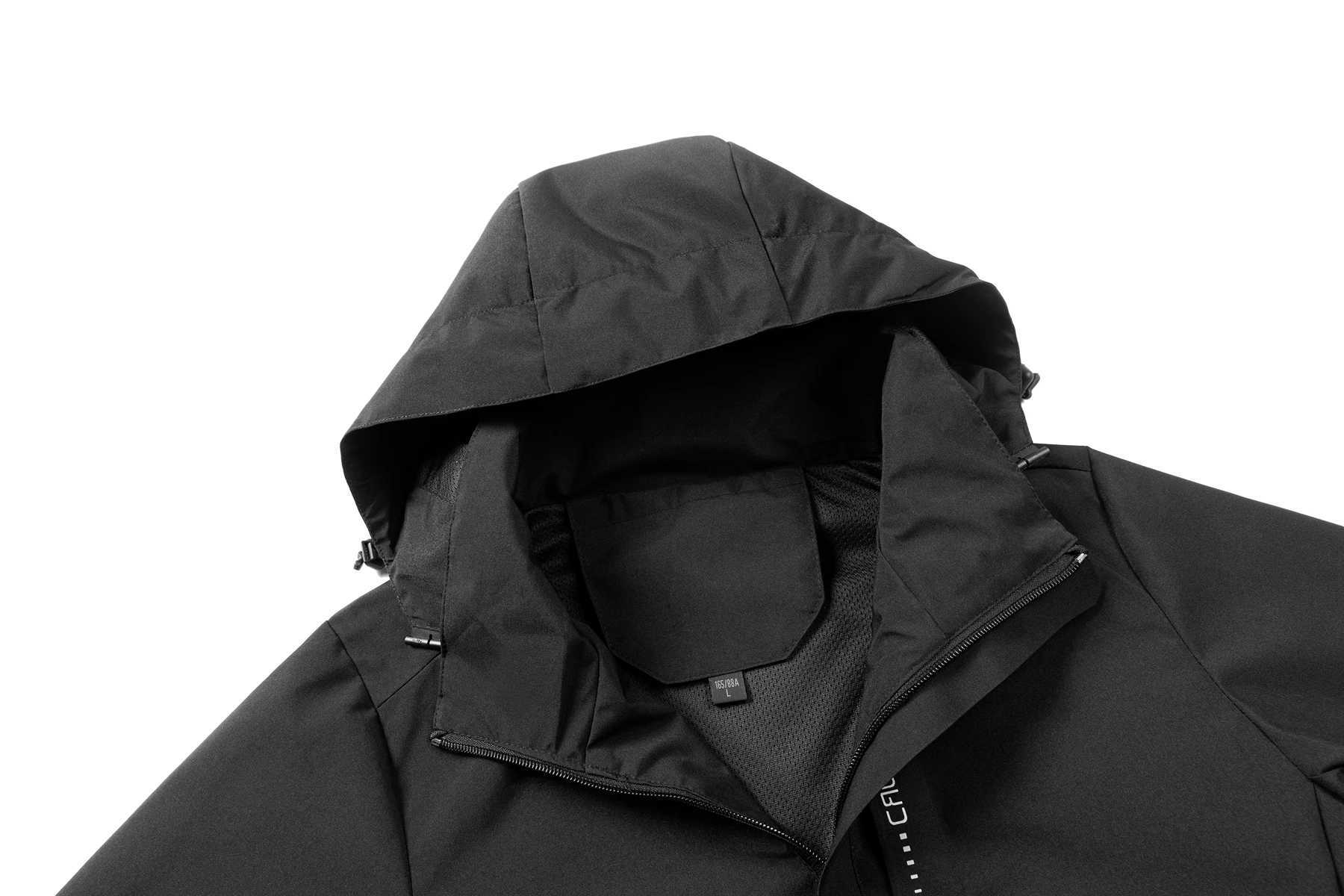 Mens Lightweight Waterproof Rain Jacket Ambulance Hooded Shell Outdoor Raincoat Hiking Windbreaker Jacket CoatT250311