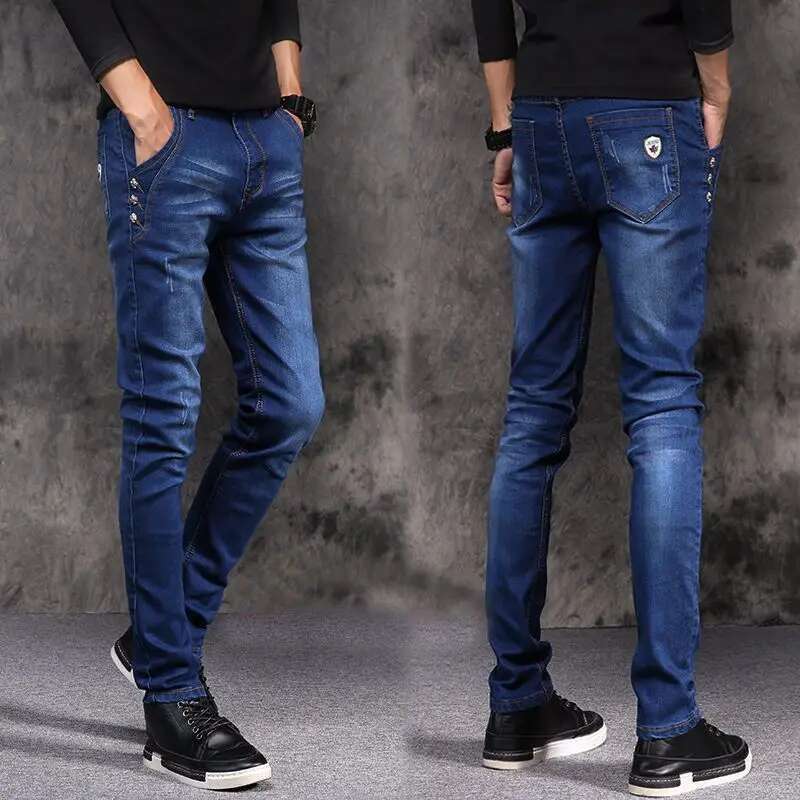 Fashion Designer Men s Tight Jeans, Snowflake Washed Elastic Casual Pants, Outdoor Sports Straight Tube Skateboarding Streetwear Summer 2025 New Items