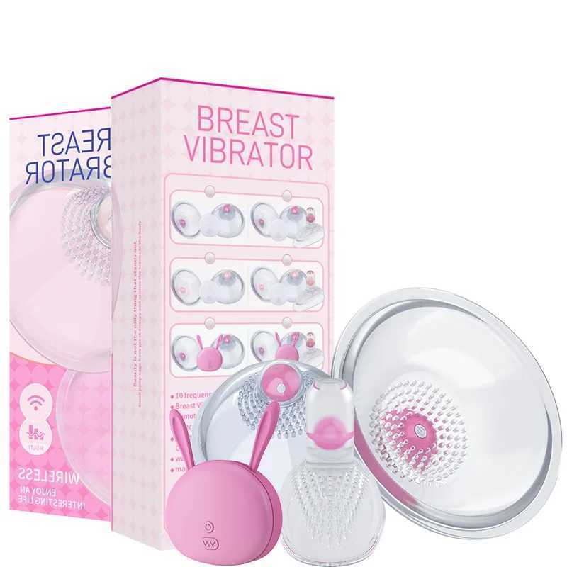 Wireless Remote Control Women Breast Pump Licking Masturbation Device Multiple Massages Enjoying Powerful Vibrator Adult Sex ToyXJ250311