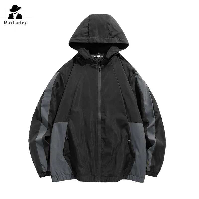 New Autumn Casual Jacket Mens Outdoor Multifunctional Waterproof Windbreaker Hiking Camping Young and Middle-aged Hooded CoatT250311