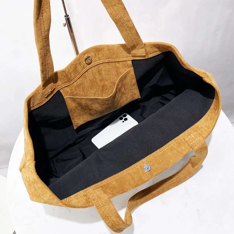 Oversize Soft Faux Suede Tote Bags For Women Designer Handbag Purses 2024 New In Vintage Large Capacity Underarm Shoulder