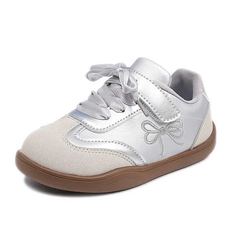 Kids Running Shoes Princess Sle Sweet Girls Casual Shoes with Sweet Bow 2024 New Fashion Kids Sports Shoes Non-slip Soft SoleXJ250311