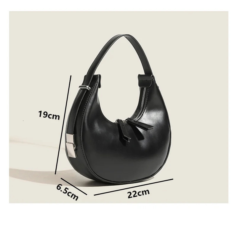 Trendy Simple Ladies Hobo Bags Fashion PU Leather Underarm Bags Female Shoulder Bags Women Small Handbags Clutch Purse 250310