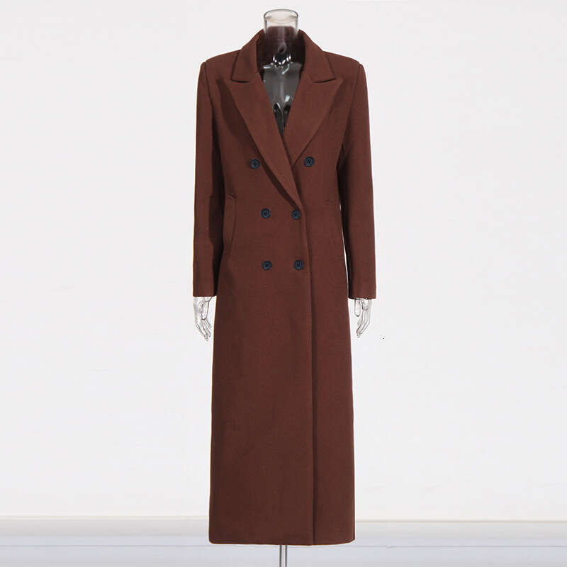 Commuting Loose And Versatile Jacket 2025 Spring New Style Temperament Silhouette Double Row Buckle Long Windbreaker For Women