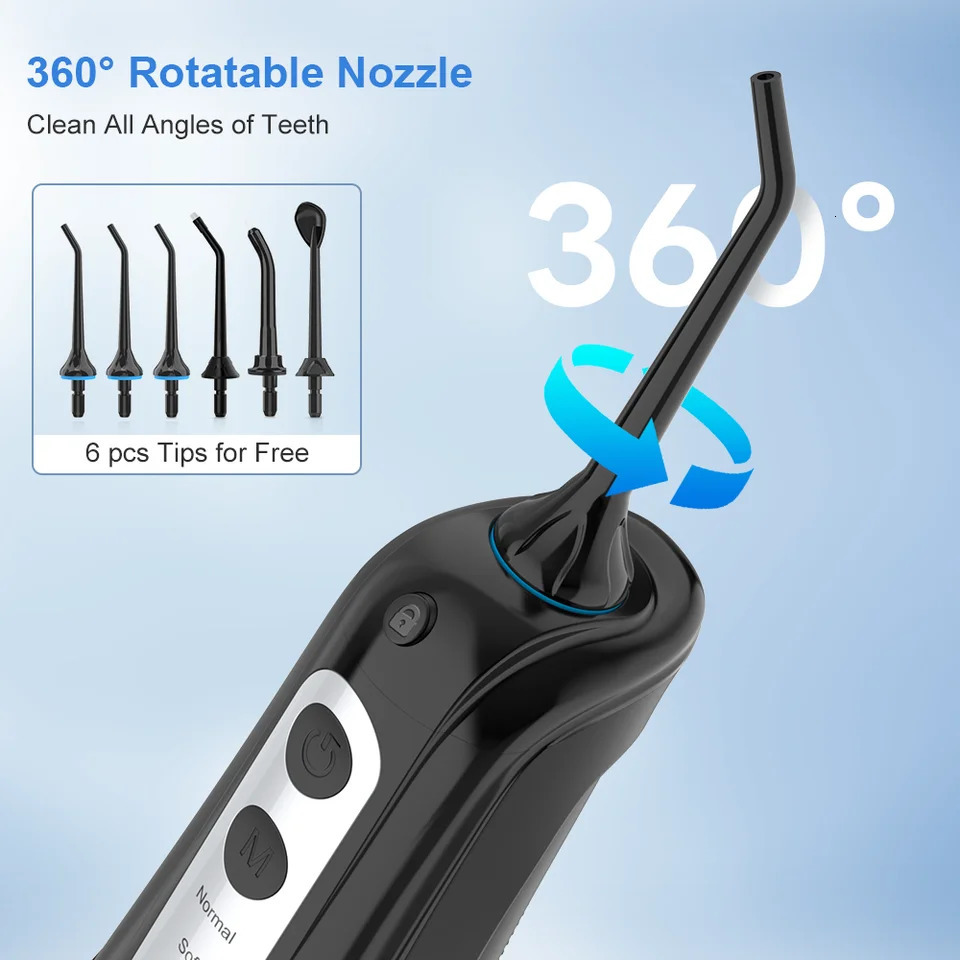INSMART Oral Irrigator Dental Water Flosser Teeth Waterproof Portable Dental Water Jet Floss 300ML Teeth Cleaner 250310