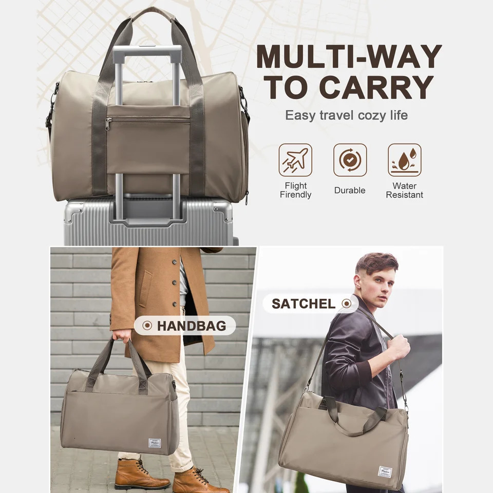 Travel Duffel Bag Men Women Large Capacity Hand Luggage DryWet Sports Fitness Gym Weekender Bags ShortDistance Package 250311