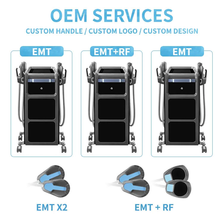 Powerful 13 Tesla 4 Handles EMS RF Body Shaping Effective Fat Loss Muscle Growth Non-invasive Electromagnetic Stimulation EMSlim Neo Weight Loss Machi