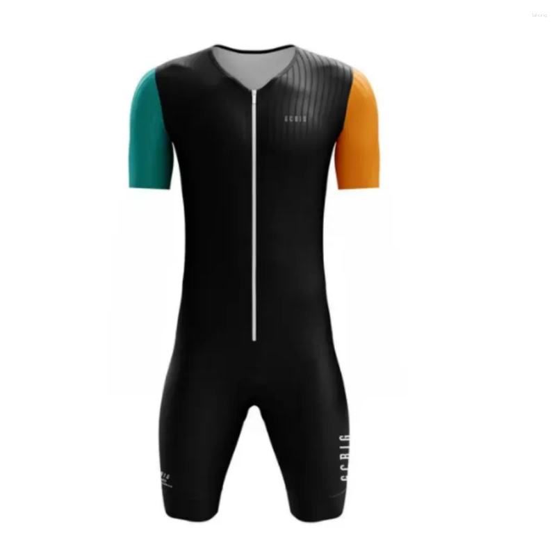 Racing Sets Triathlon Skinsuit For Men Pro Team Jumpsuit Breathable Tri Suit Sportswear Bike Cycling