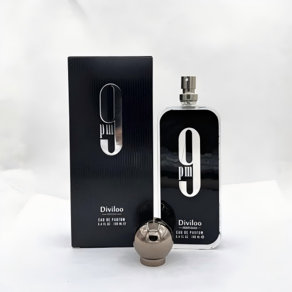 Men's Eau de Parfum - Diviloo 9 PM Neutral Scent, Long Lasting Fragrance, 100ml Bottle