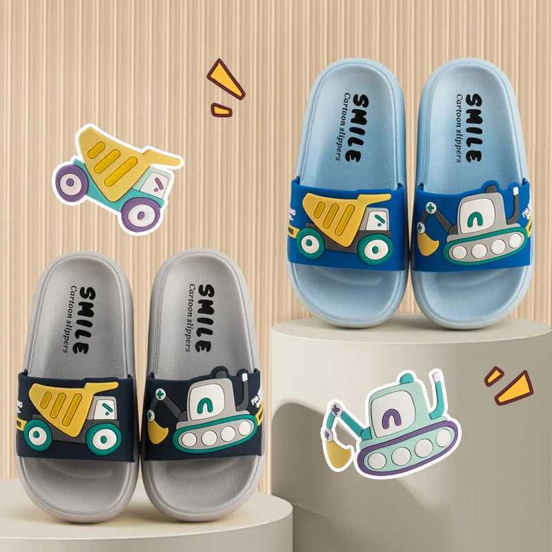 New Child Summer Shoes Boy Girl Sandals Cute Cartoon Slippers Parent-child Indoor Shower Non-slip Kid sand beach Sandal SlippersT250311