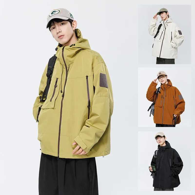 Mens Waterproof Jacket Climbing Hiking Camping Trekking Windbreaker Unisex Outdoor Windproof Rain Coat AntifoulingT250311