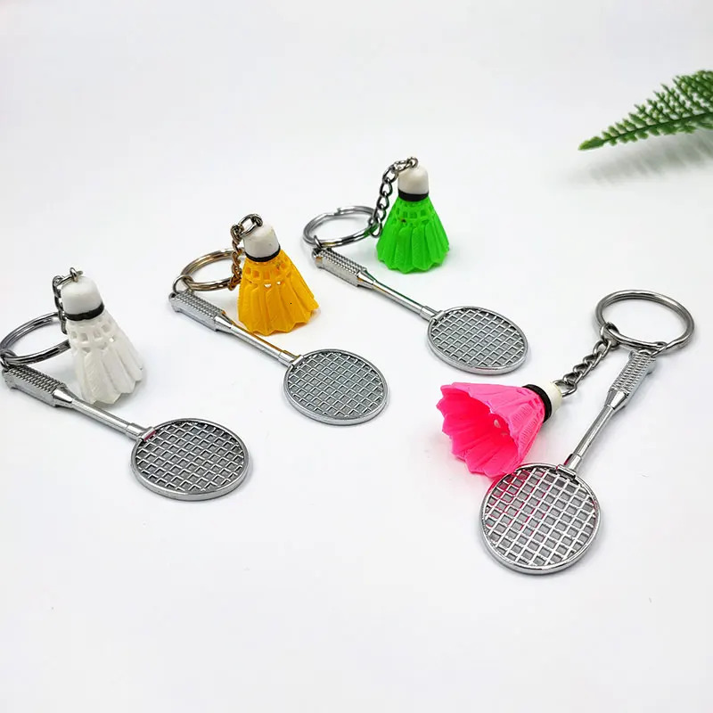 12Pcs Badminton Keychain Pendant Gift Badminton Keyring Mini Crafts Cartoon Badminton Pendant 250305