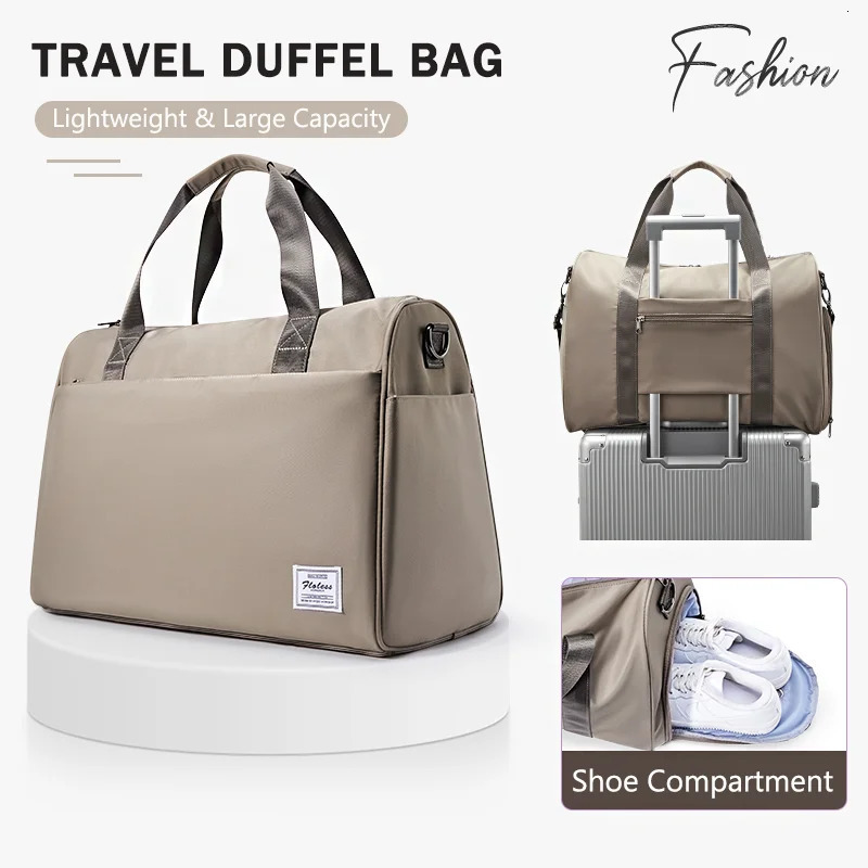 Travel Duffel Bag Men Women Large Capacity Hand Luggage DryWet Sports Fitness Gym Weekender Bags ShortDistance Package 250311