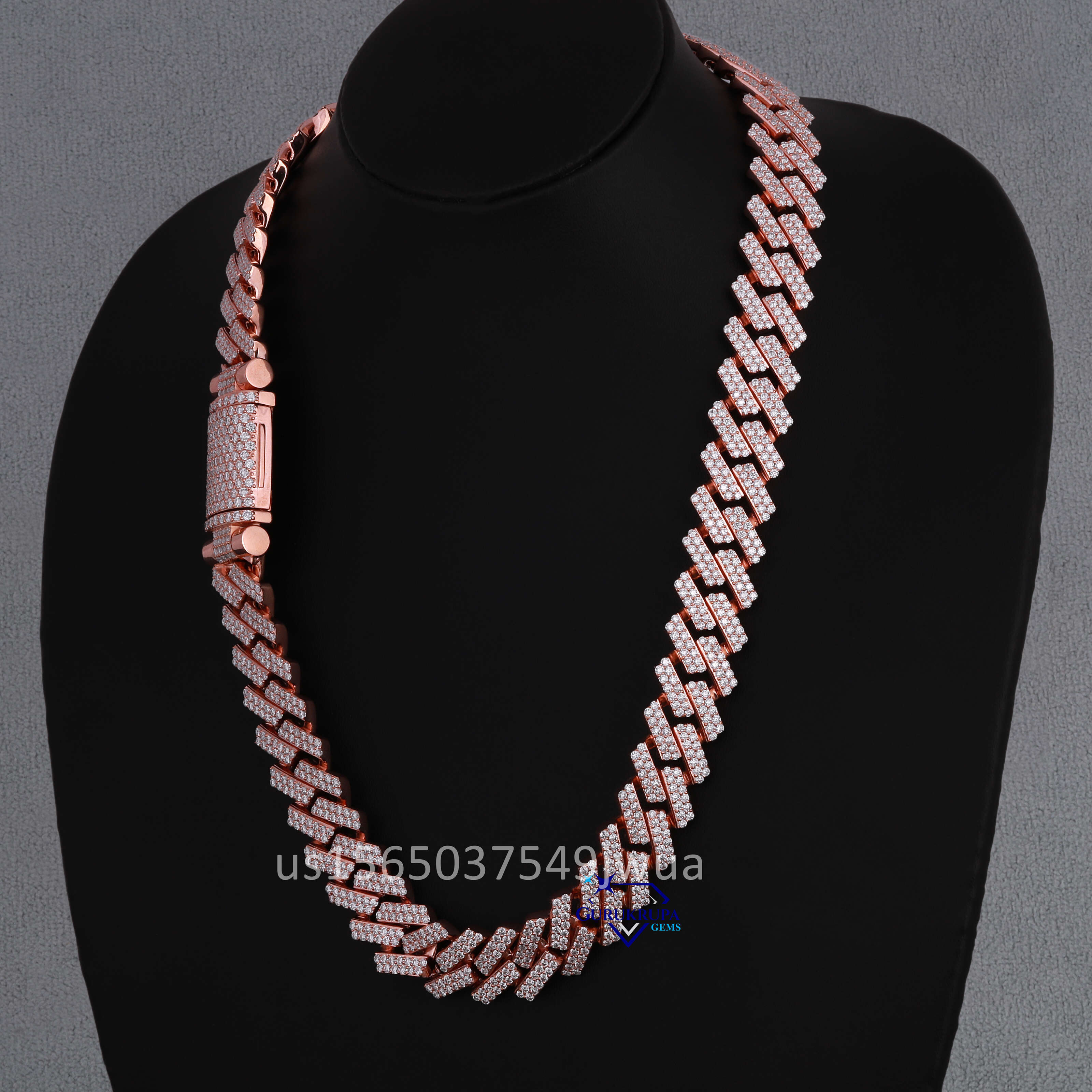 Hot Selg Sterg Sier Chain Necklace Ice Out Through Dia Testing Lab Grown Hip Hop Chunky Cuban Chains