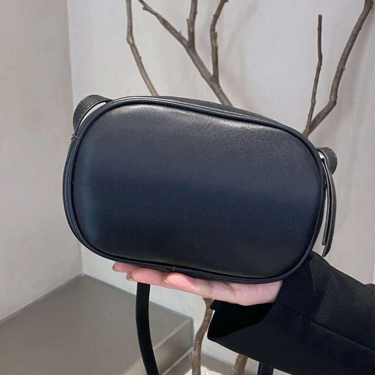 Vegetable Tanned Cowhide Leather Women's Shell Phone Minimalist, Versatile Practical Everyday Crossbody Shoulder Bag