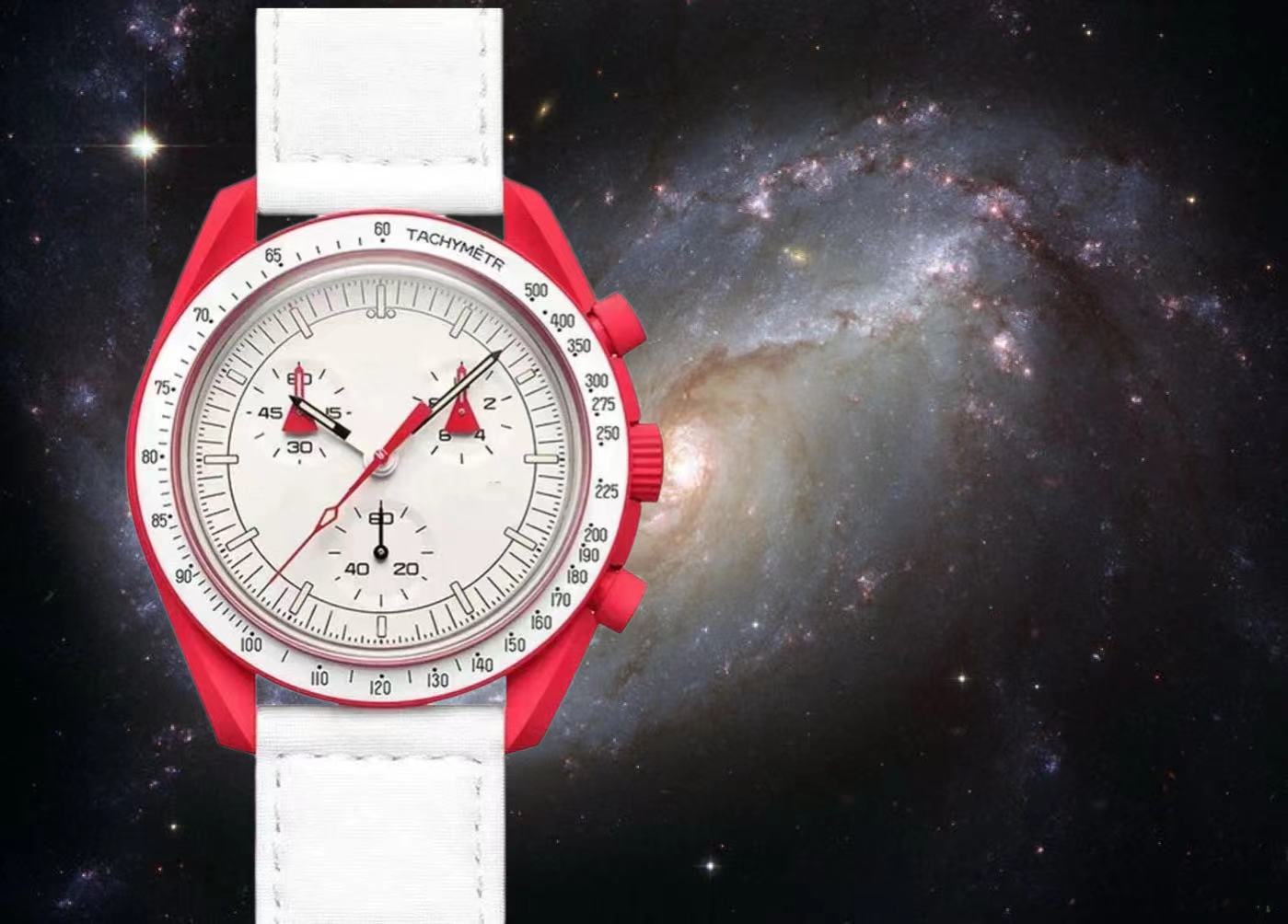 Bioceramic Planet Moon Quarz Watch Mission To Mercury 42mm Full Function Chronograph Luxury Mens couple joint name Wristwatches Moonshine Gold Neptune Cold Moon