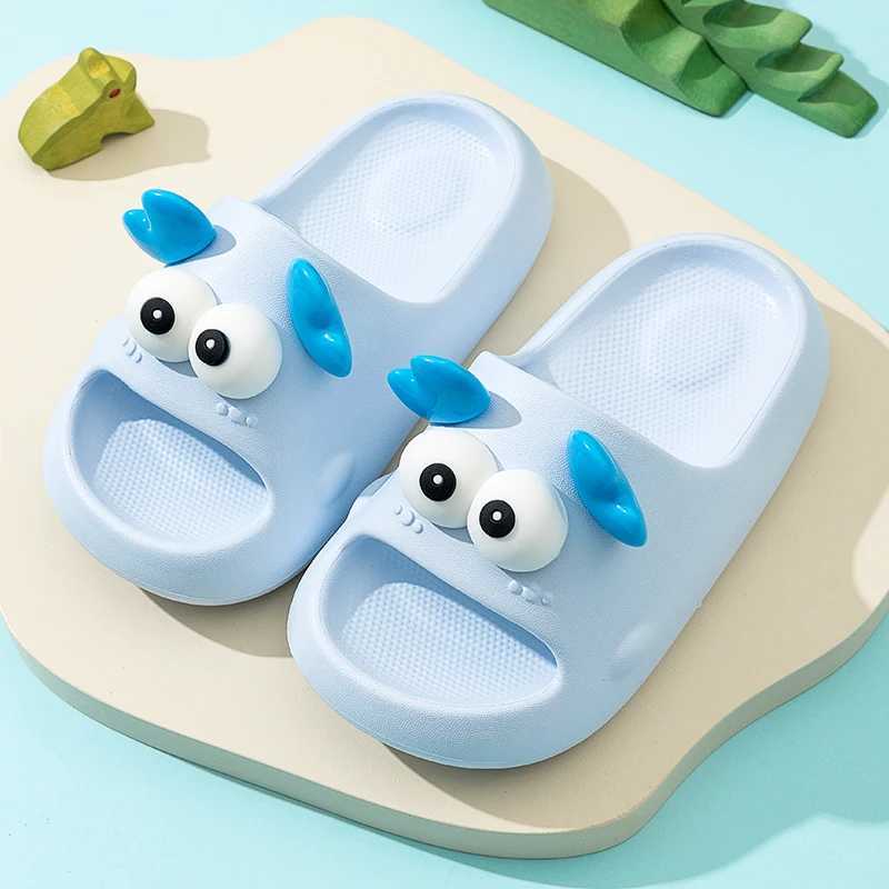 New Summer Children Slippers Cute Crab Comfort Indoor Sandals For Girls And Boys Non-slip Seabeach Flip Flops Home Kids ShoesT250311