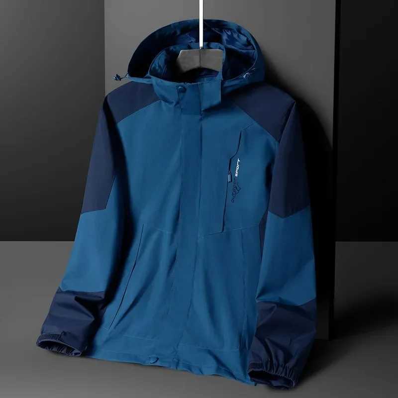 Plus Size Outdoor Men Women Fleece Jacket Waterproof Windproof Camping Mountaineering Clothing Downpour Level Plus Size OutwearT250311