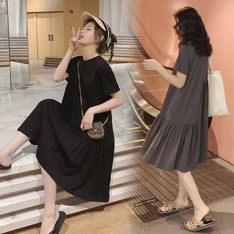 New Ladys skirt Nightgown Nightie Long Maternity Dress Home Dress Sleepwear Fat MM Night Shirt Loose NightwearT250311